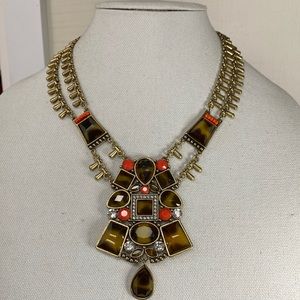 Gorgeous Silpada KR design abstract medallion animal accent necklace